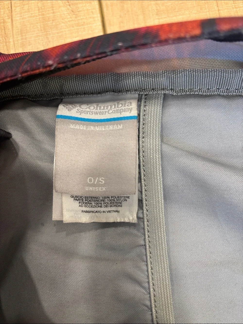 Columbia Red and Orange Graphic Backpack